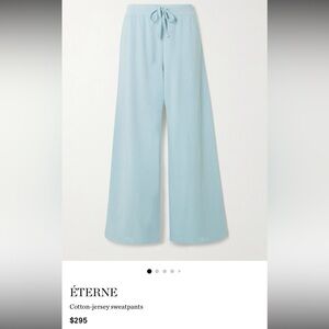 NWT Eterne Dusty Blue Wide Leg Drawstring Sweatpants